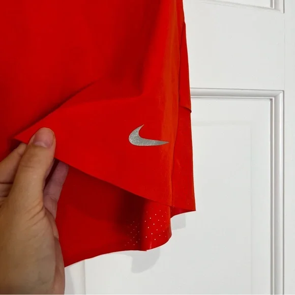 Nike Red Mini Skirt with Silver Logo - Picture 4 of 7